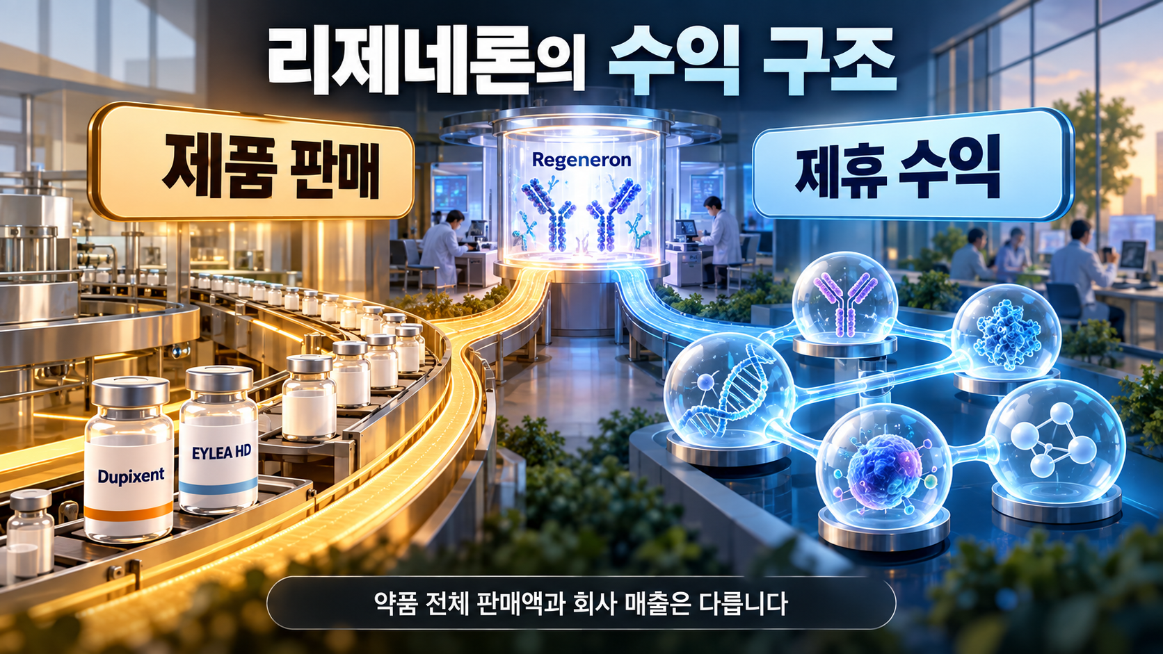 제품 판매와 제휴 수익을 구분한 설명용 이미지