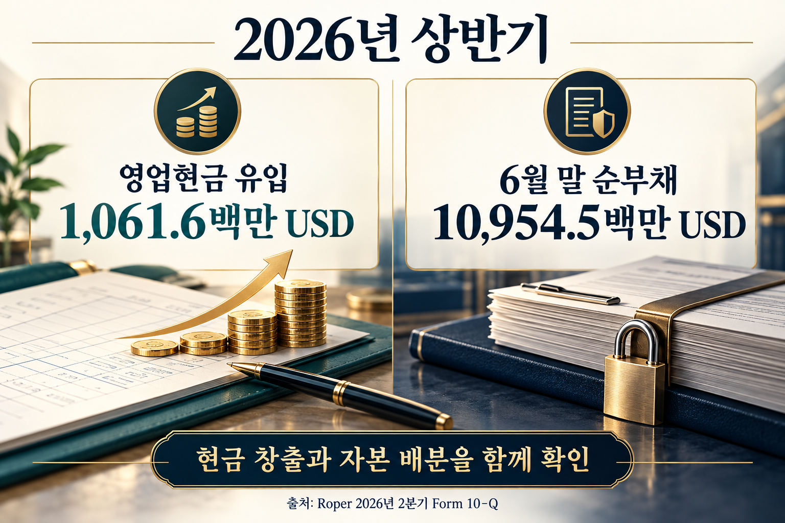 상반기 영업현금 유입과 6월 말 순부채