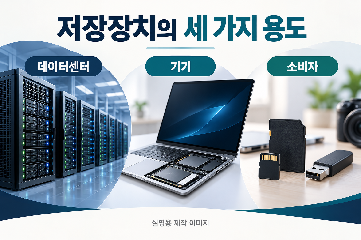 데이터센터·기기·소비자 저장장치의 용도