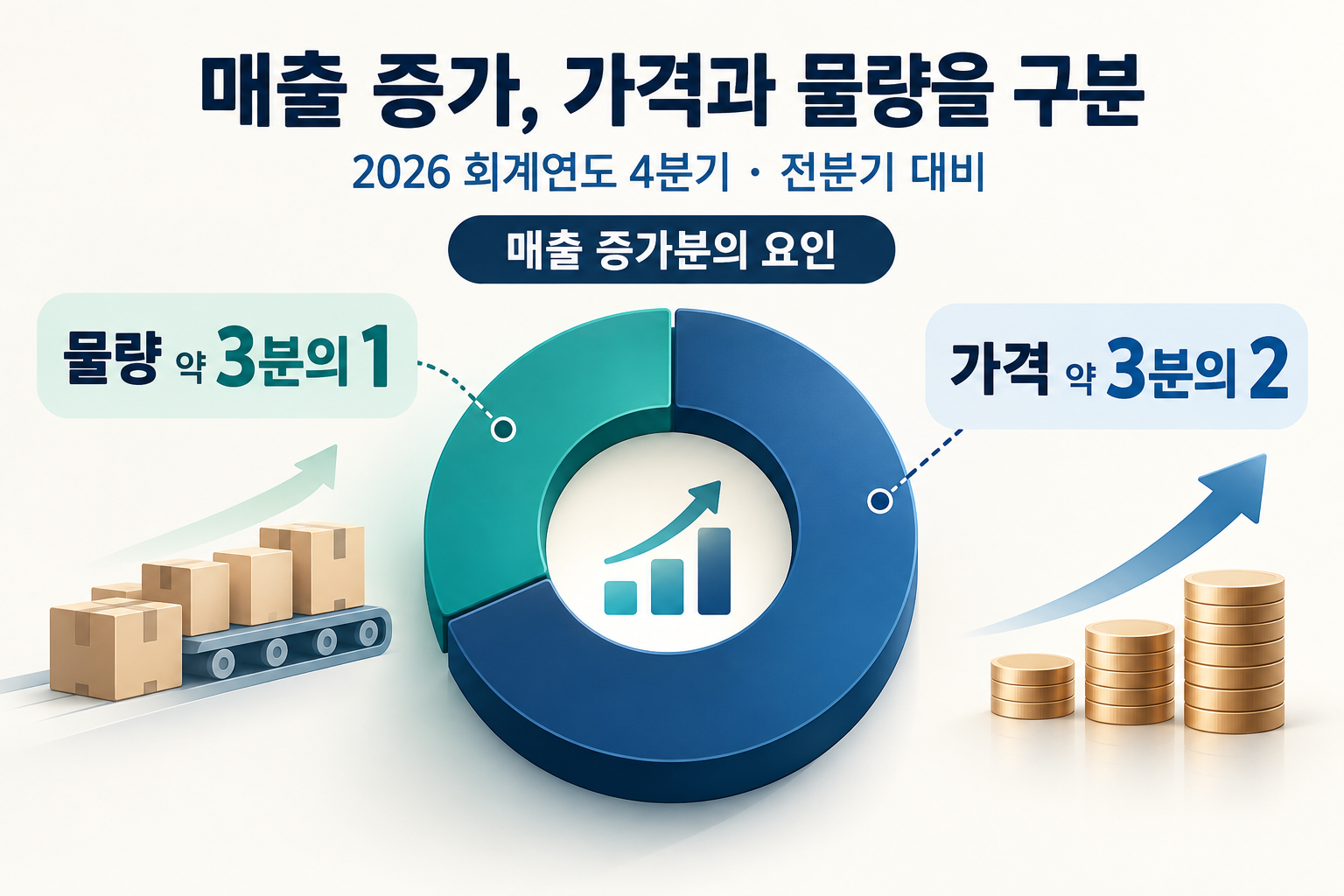 매출 증가의 물량·가격 요인