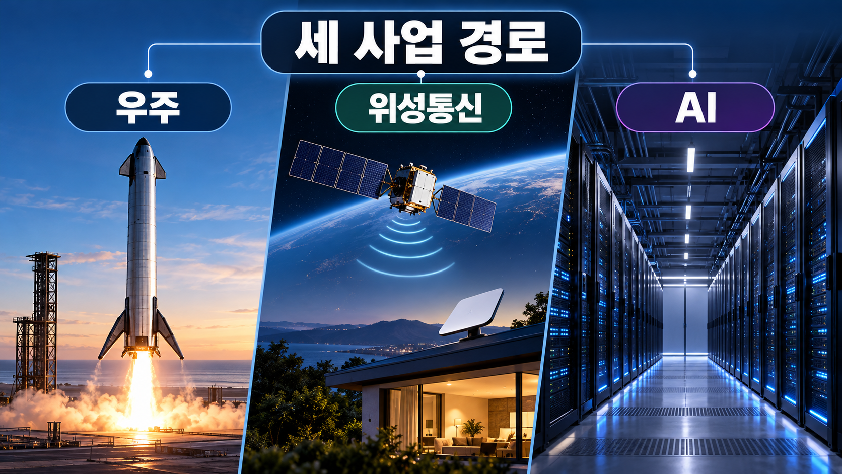 우주·위성통신·AI의 세 사업 경로