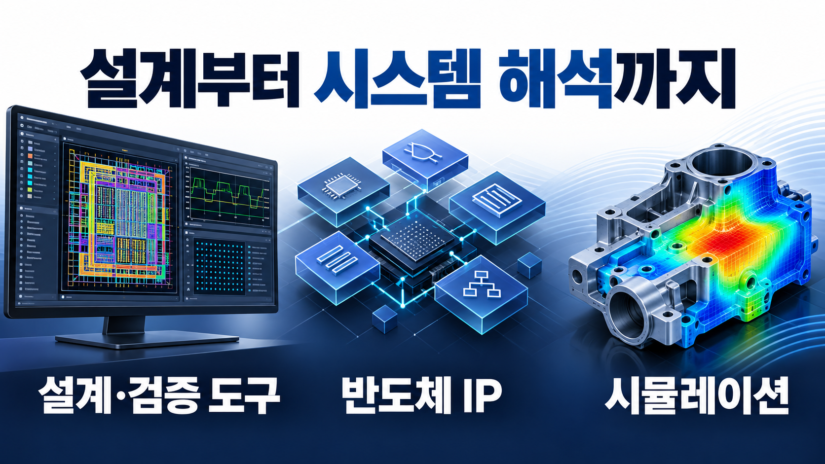 설계·검증과 반도체 IP, 시뮬레이션의 역할을 나눈 개념