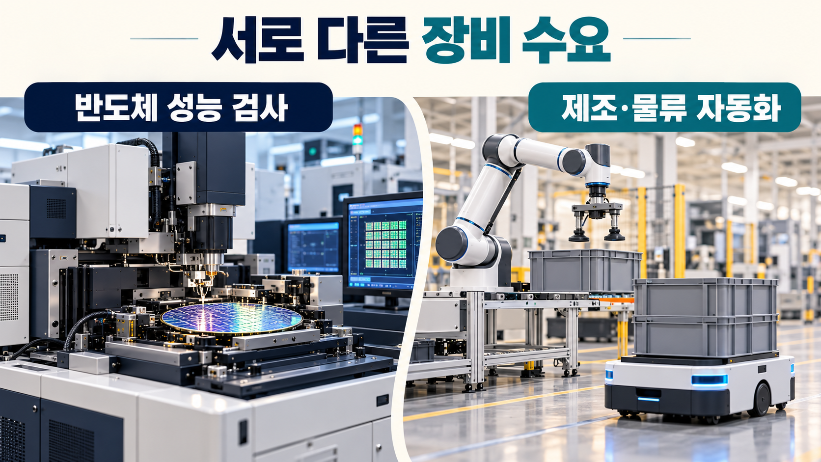반도체 검사와 제조·물류 자동화를 나눈 사업 개념