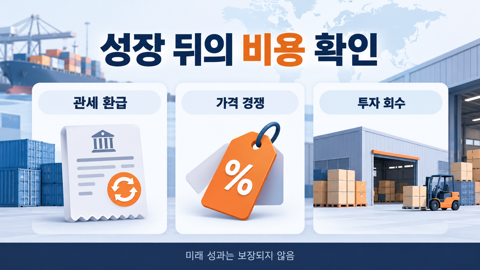 매출 성장과 비용 및 현금의 점검 순서를 표현한 이미지